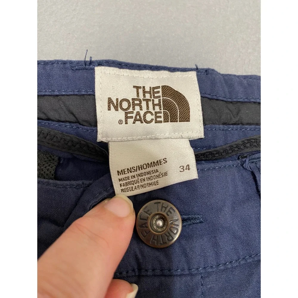 The North Face Mens Hiking Pants Navy Blue Size 34 Stretch Outdoor Utility Trail